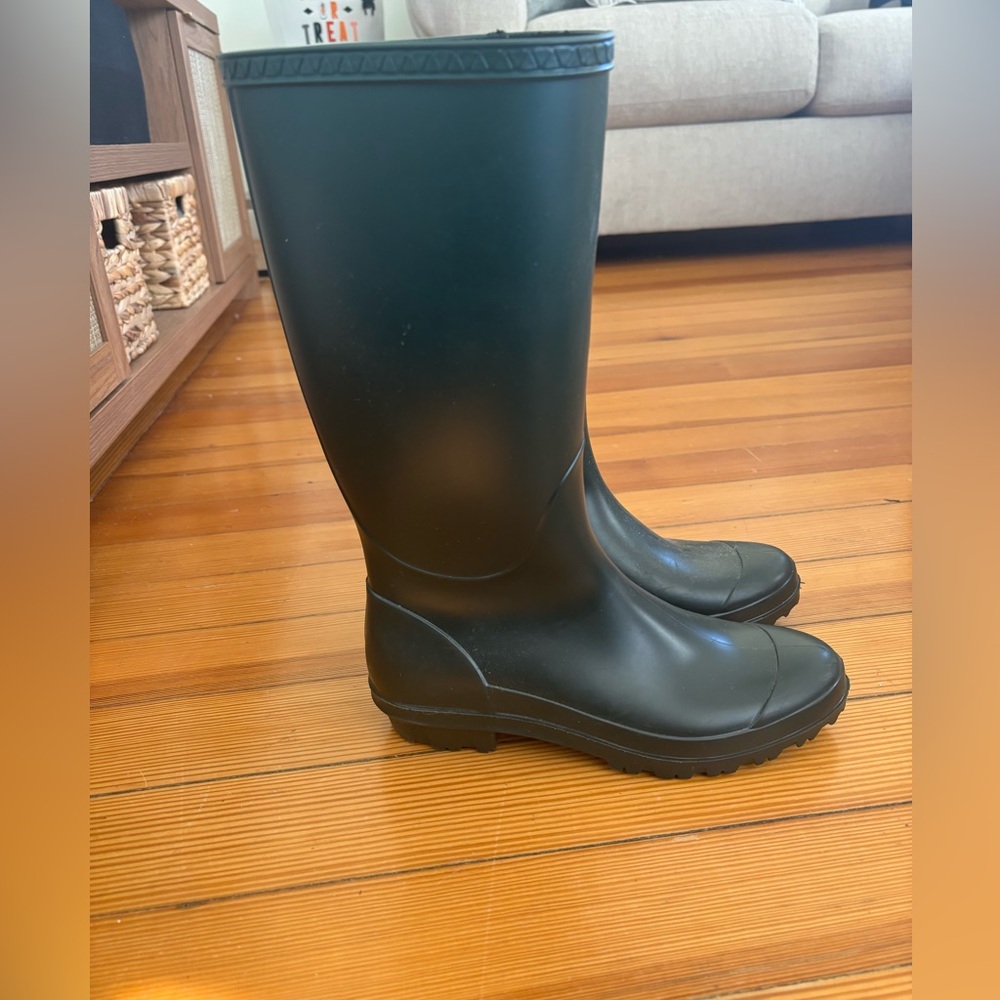 Dark green UGG rain boots